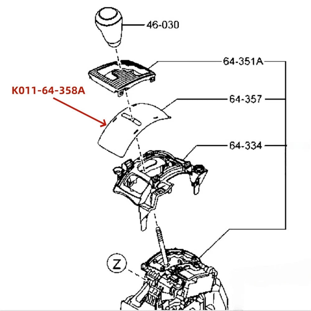 Slider Indicator K011-64-358A for Mazda CX-5 (2013–2016) / Mazda 6 (2014–2017)