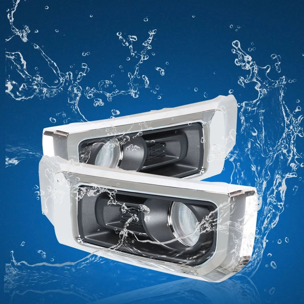 Set of 2 Front Fog Lights with Chrome Bezel for Toyota 4Runner (2014–2021)