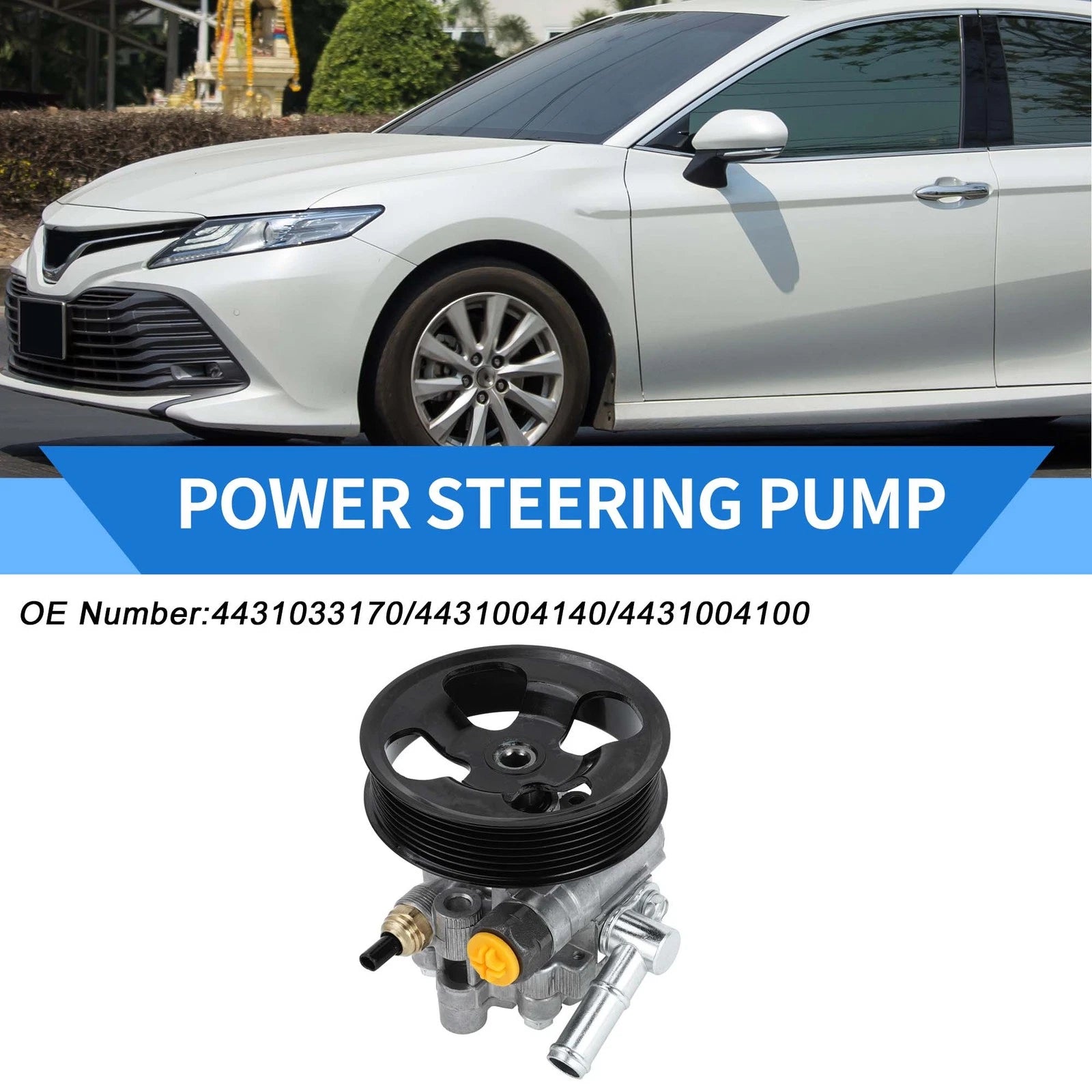 Power Steering Pump with Pulley Replacement for Toyota Camry Avalon (2000–2012)