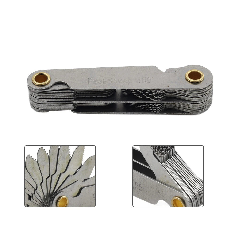 52pcs Pitch Cutting Gauge Set for Metric Inch Measurement