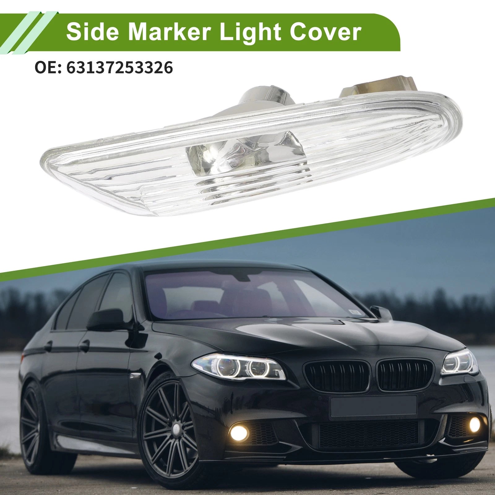 Left Side Marker Light Cover Replacement for BMW 3 Series E90 (2006–2010)