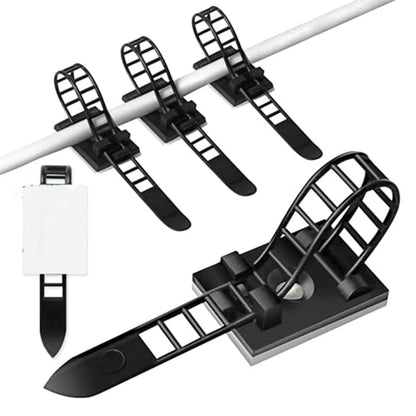 Adjustable Cable Clips and Ties for Efficient Cable Management