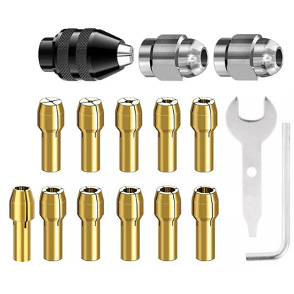 16PCS Drill Chuck Collet Set for Dremel