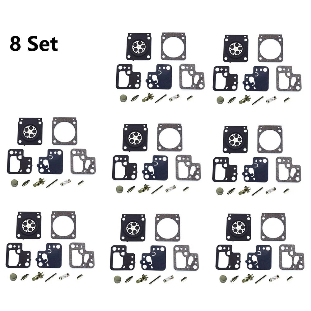 Set of 8 Carburetor Rebuild Kits for Stihl HS46 HS56 (RB-243, C1T-S195E-J)