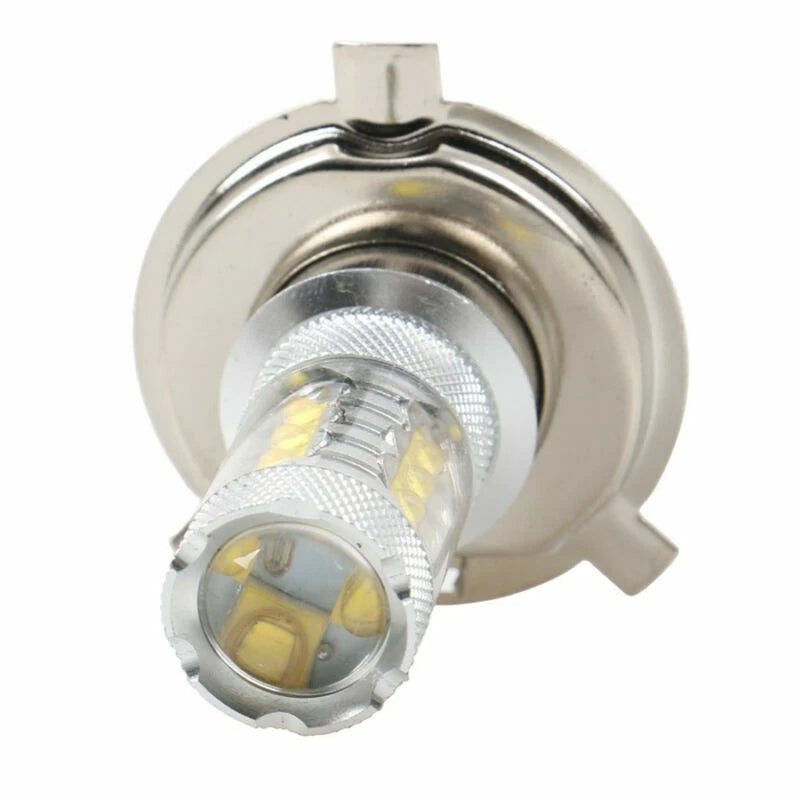 H4 80W COB Bulb Headlight for Motorcycle Dirt Bike (Hi/Lo Beam, 6000K)