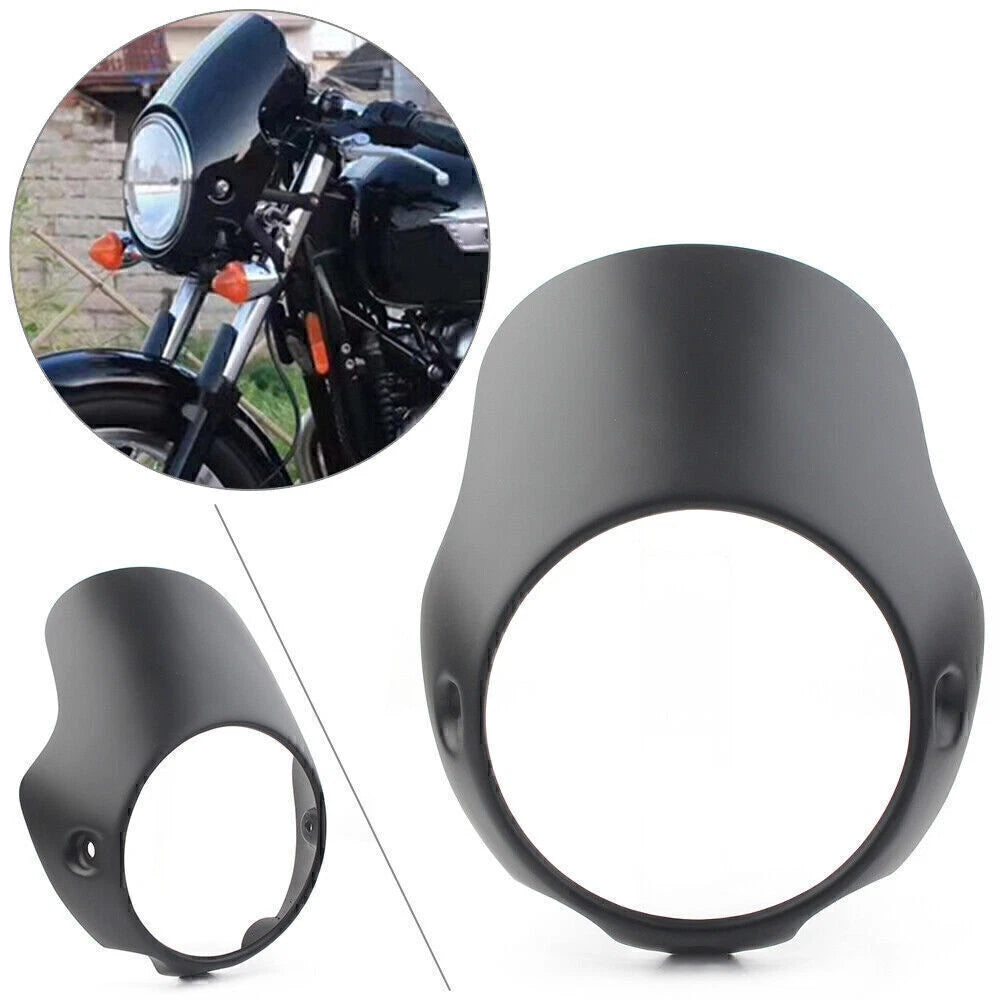Front Headlight Fairing Cover ABS 7" Matte Black for T100 T12
