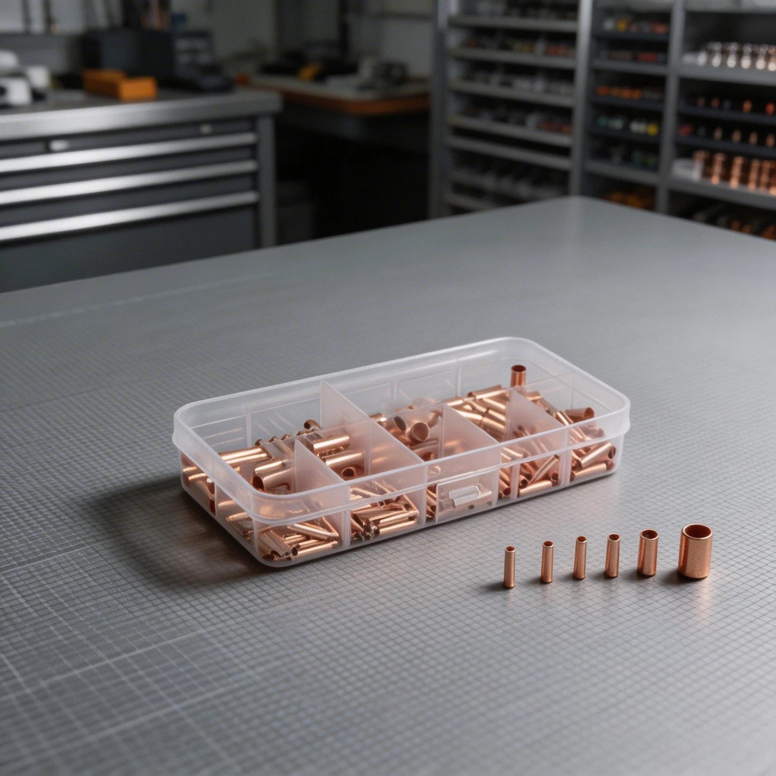 Set of 250 Copper Wire Ferrules Kit with 7 Sizes Electrical Connectors