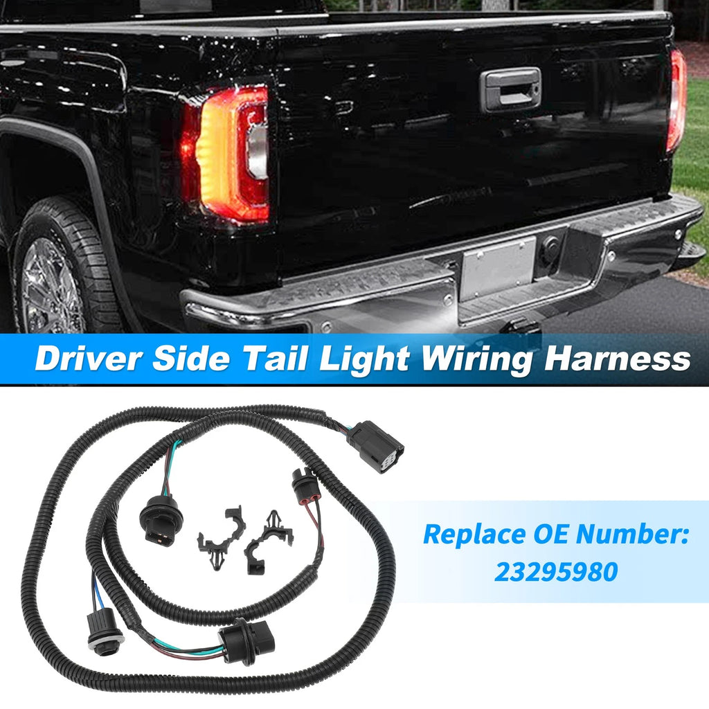 Tail Light Bulb Socket Wiring Harness for GMC Sierra 1500 2500 3500 (No.23295980)