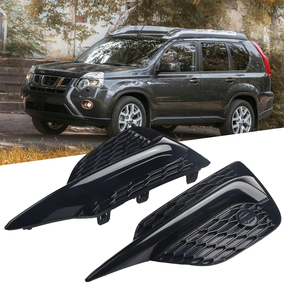 Fog Light Cover for Nissan Rogue Sport (2022) Black Easy Install