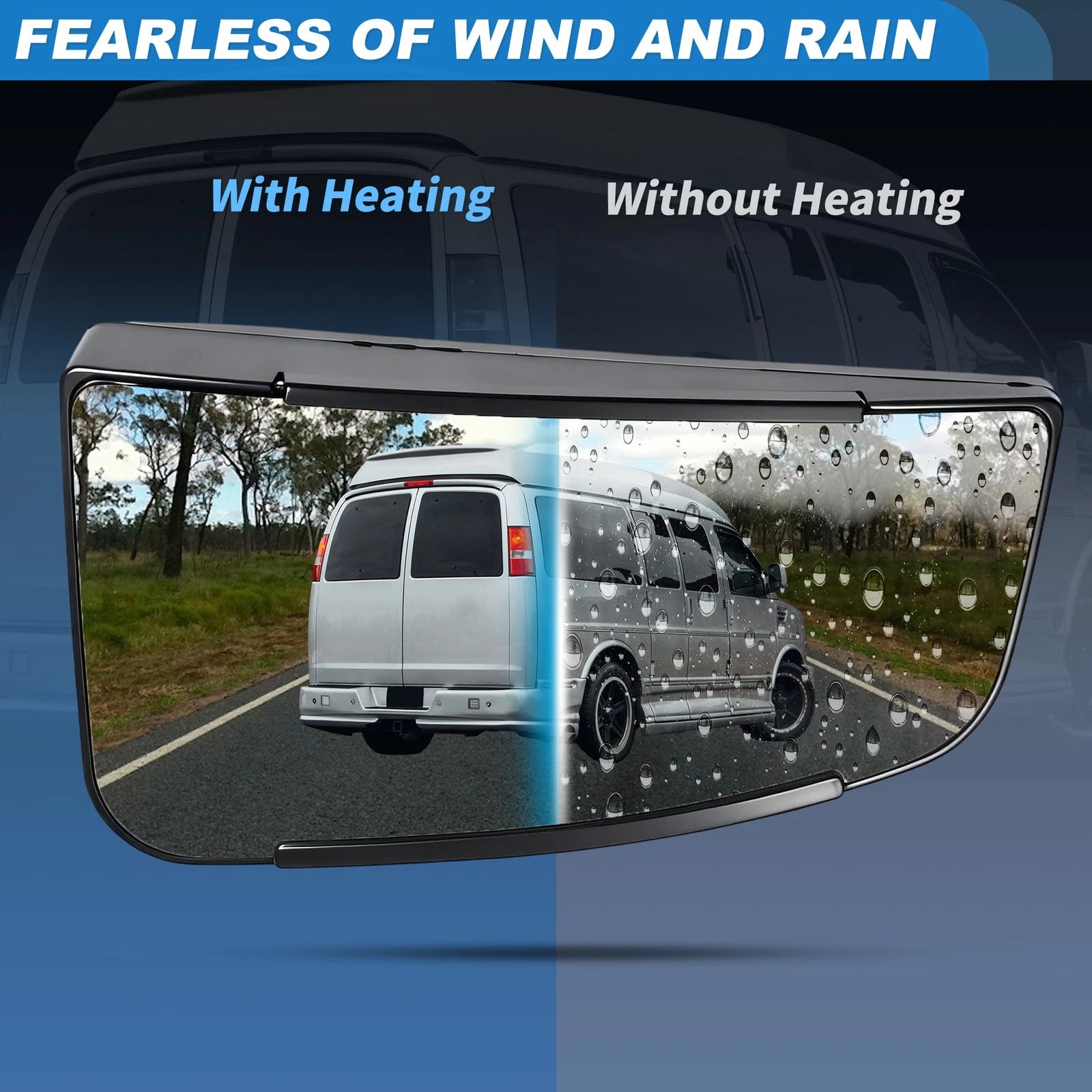 Right Lower Side View Mirror Glass Replacement for Chevrolet Express (2003–2014)