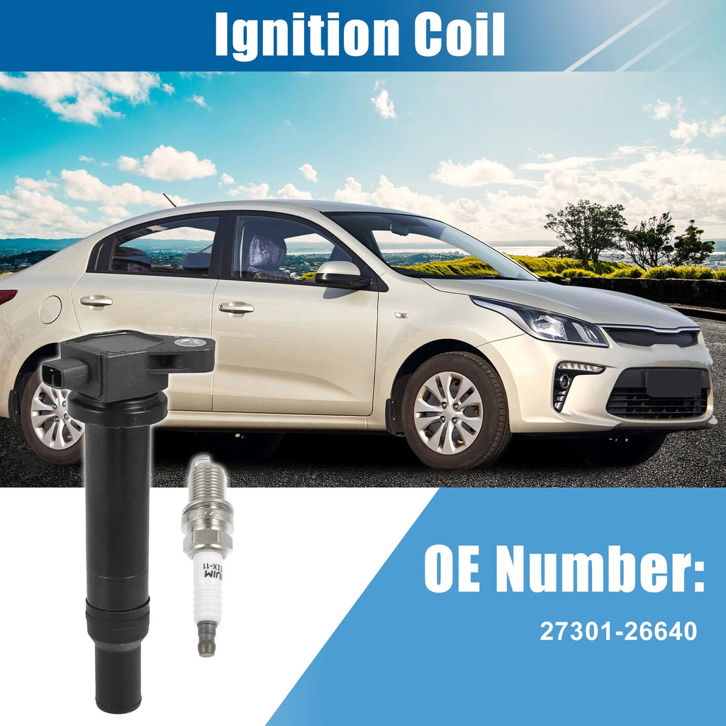 Ignition Coil Pack and Spark Plug Set for Hyundai Accent 1.6 (2010–2017)