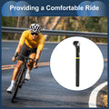 Bike Seat Post 31.6x400mm 20 Degree Offset Gloss Black for Yellow Frame