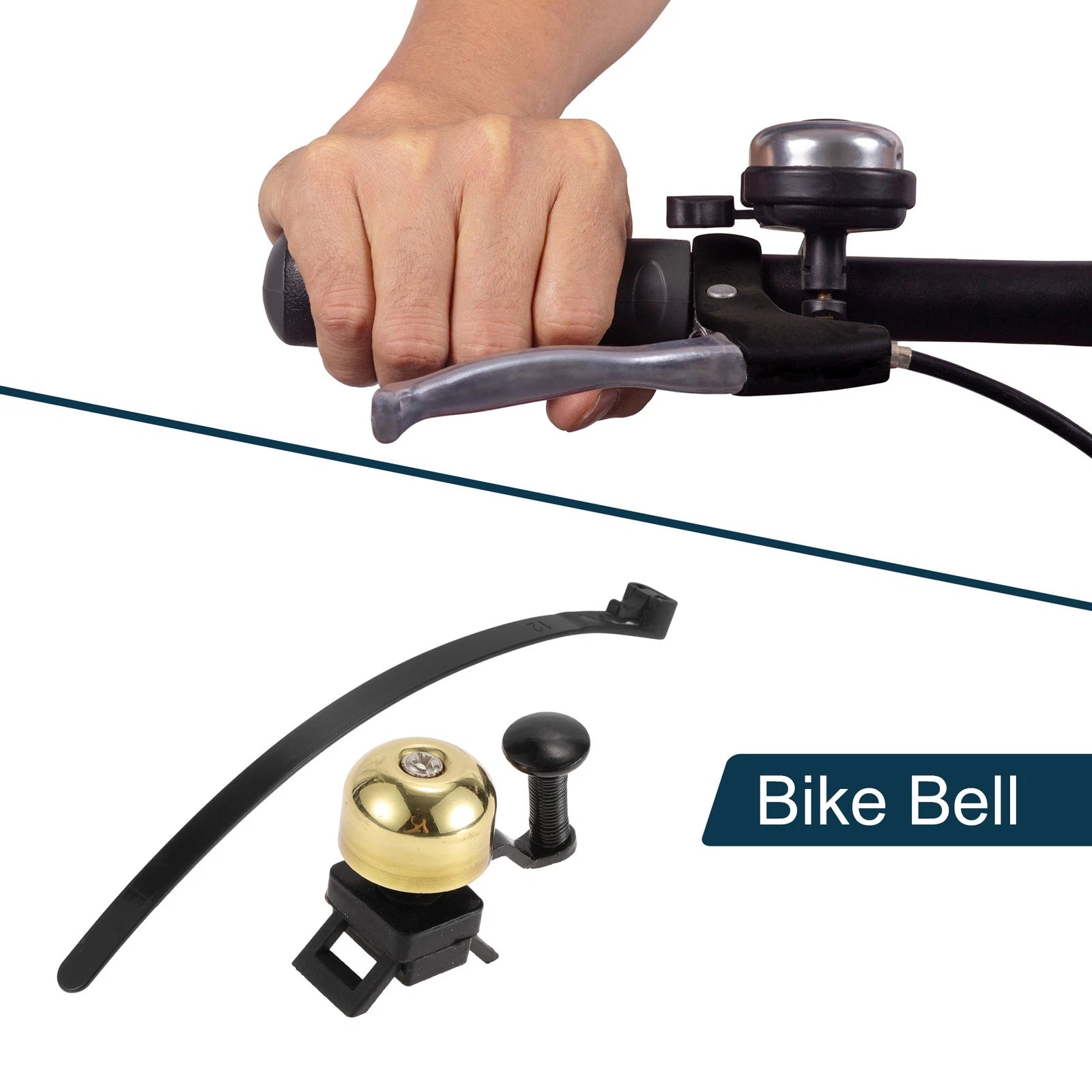 Road Bike Bicycle Bell with Quick Release Strap for Universal Fit (Any Year)