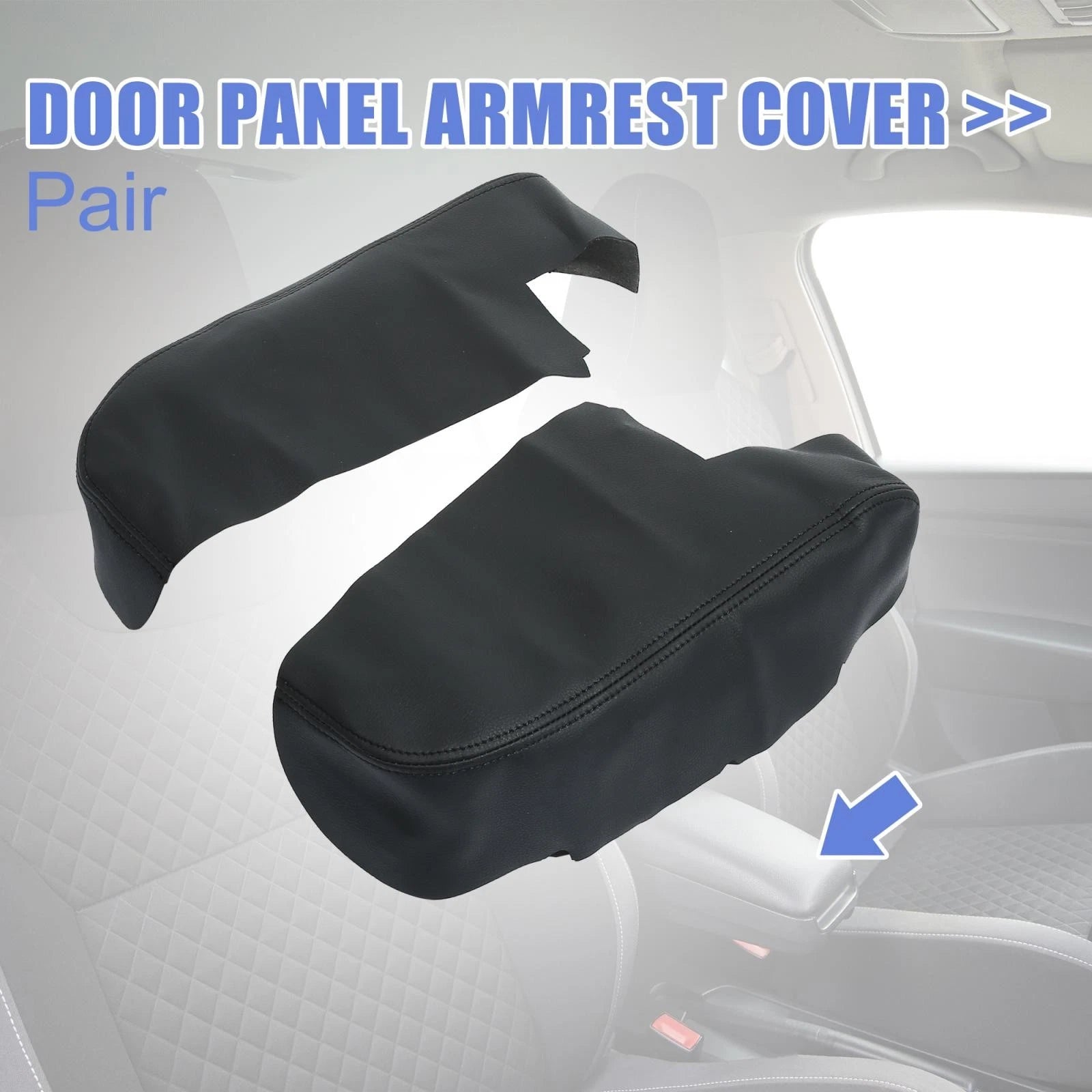 Front Door Cover Armrest Pad Pair Replacement for Honda Ridgeline (2006–2014)