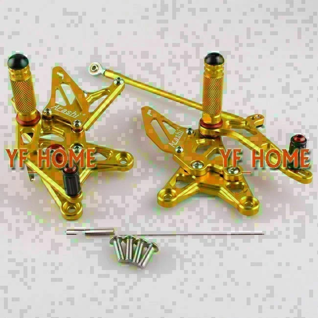 Rear Foot Pegs Set for Kawasaki Ninja ZX6R (2009–2017) 15 Gold