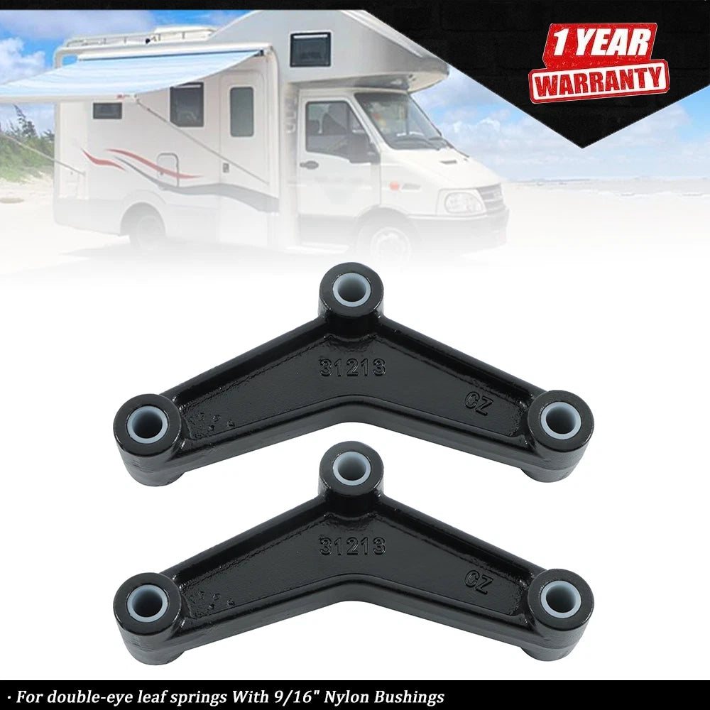 Trailer Spring Equalizers for Double-Eye Leaf Springs (9/16" Nylon Bushings)