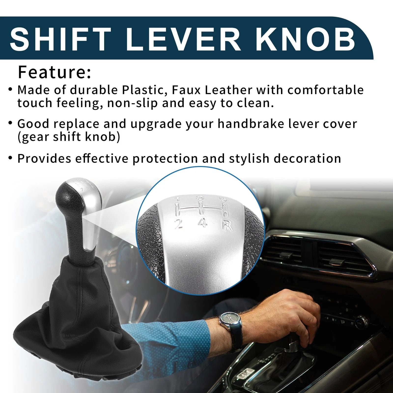 5 Speed Gear Shift Knob with Cover for Chevrolet Spark (2013–2015)