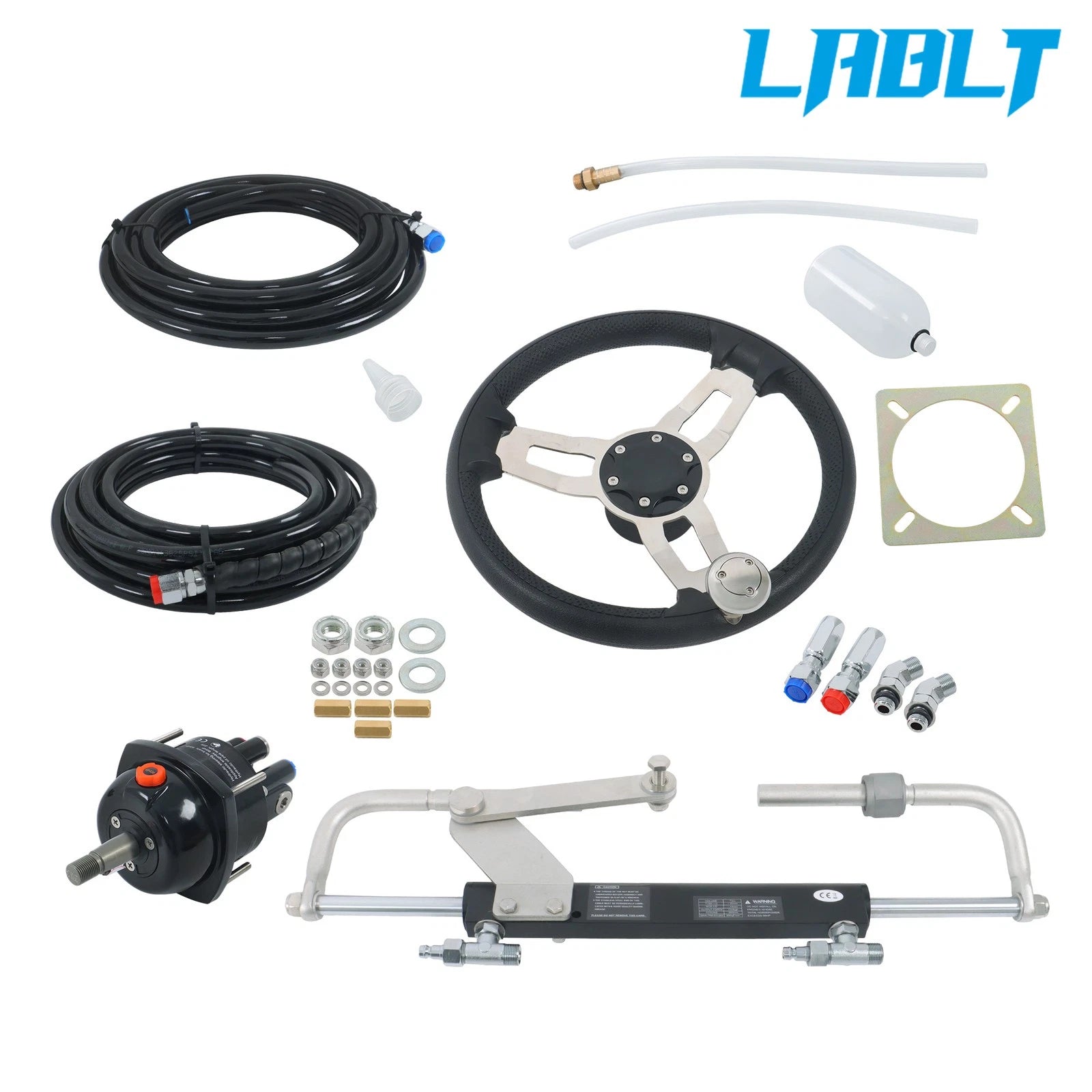 Hydraulic Outboard Steering Kit for LABLT 90HP (Bi-Directional Locking Cylinders)