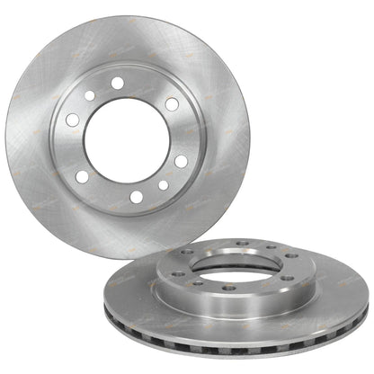 2 Front Disc Rotors + Brake Pads for Hilux (1988–1997) LN106 RN105 YN106