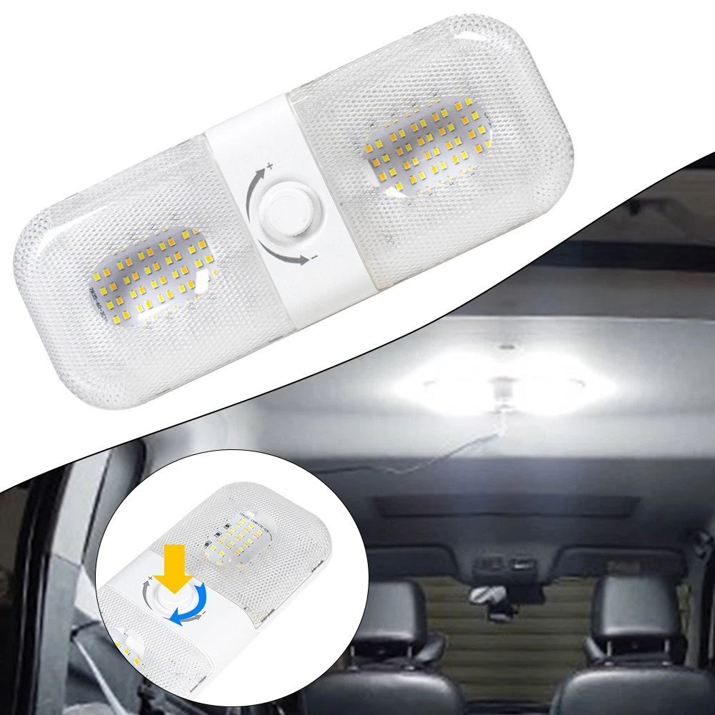 Dimmable RV LED Dome Light 10W 12V 24V 3 Color White Warm Yellow for Automobile