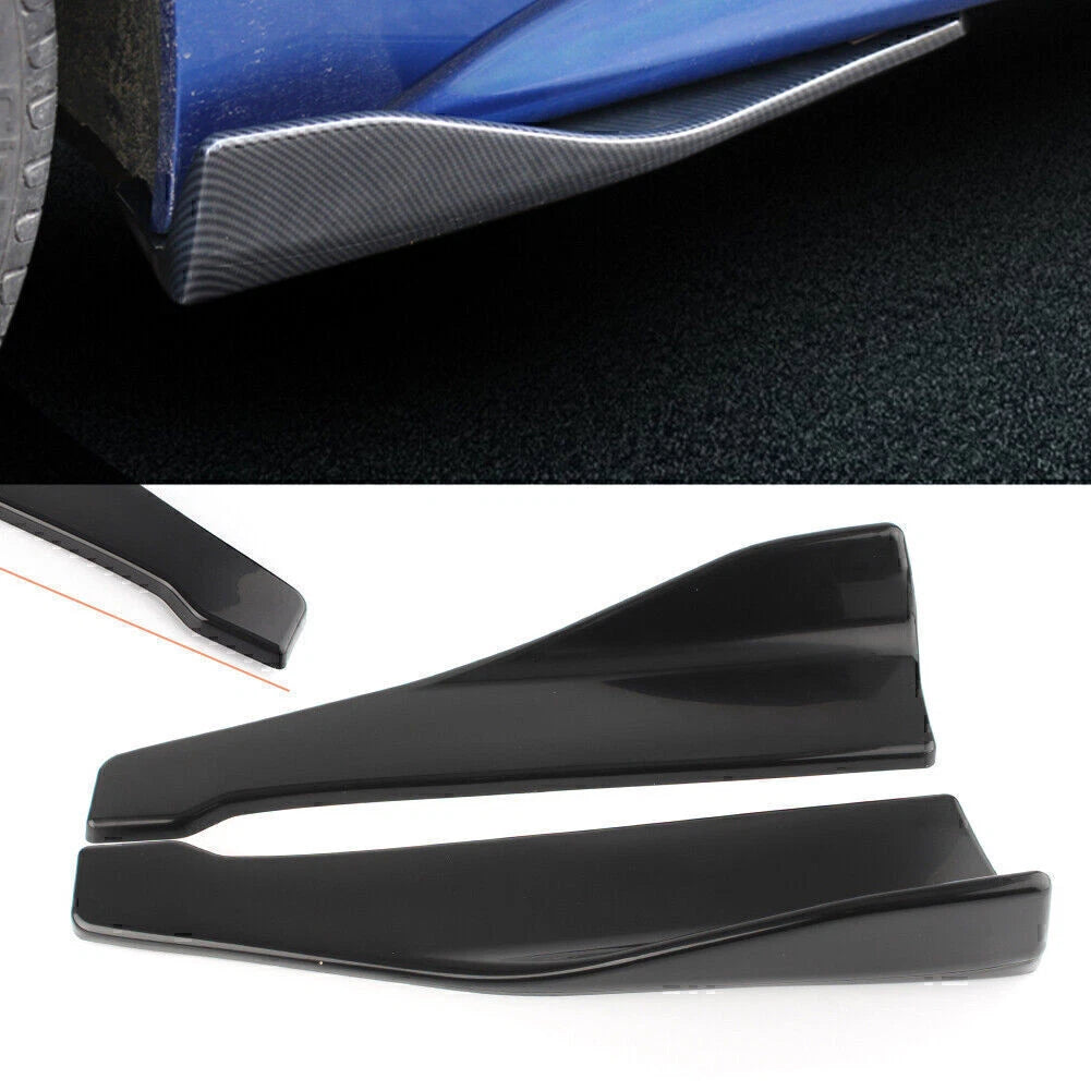 2X Rear Bumper Lip Splitter Diffuser Chin Spoiler Kit for Universal Fit