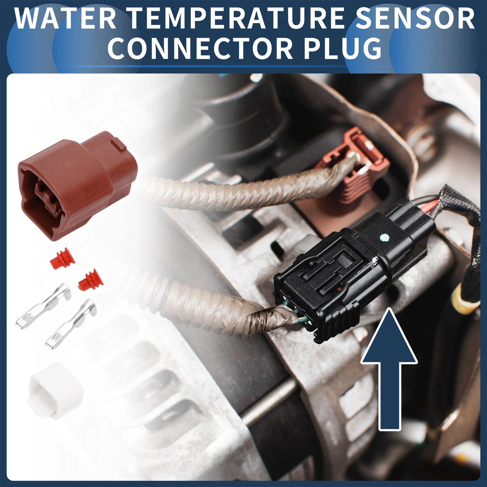 2 Pin Water Temperature Sensor Connector Plug for Nissan