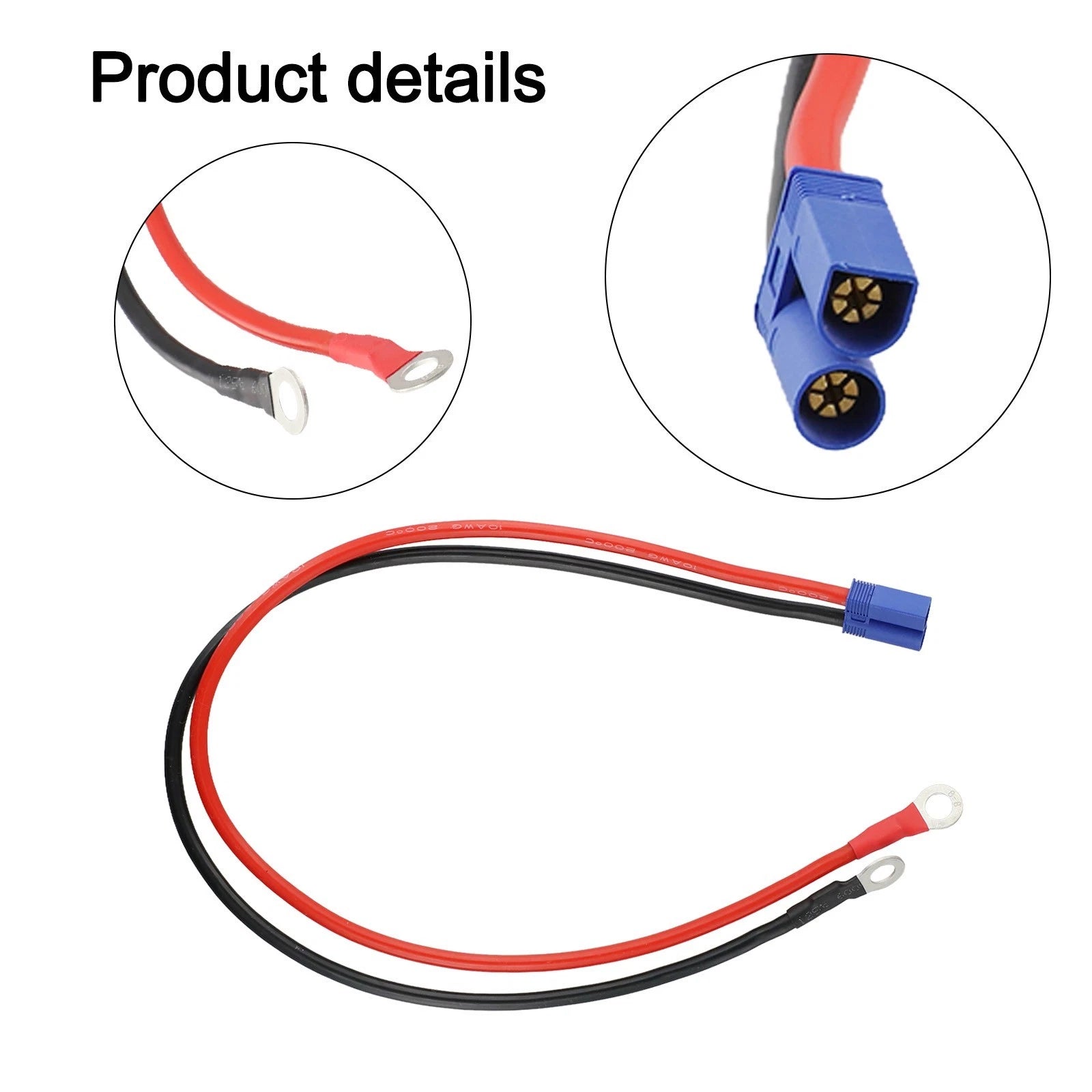 Car Battery Adapter Cable for Jump Starter DC 12-24V