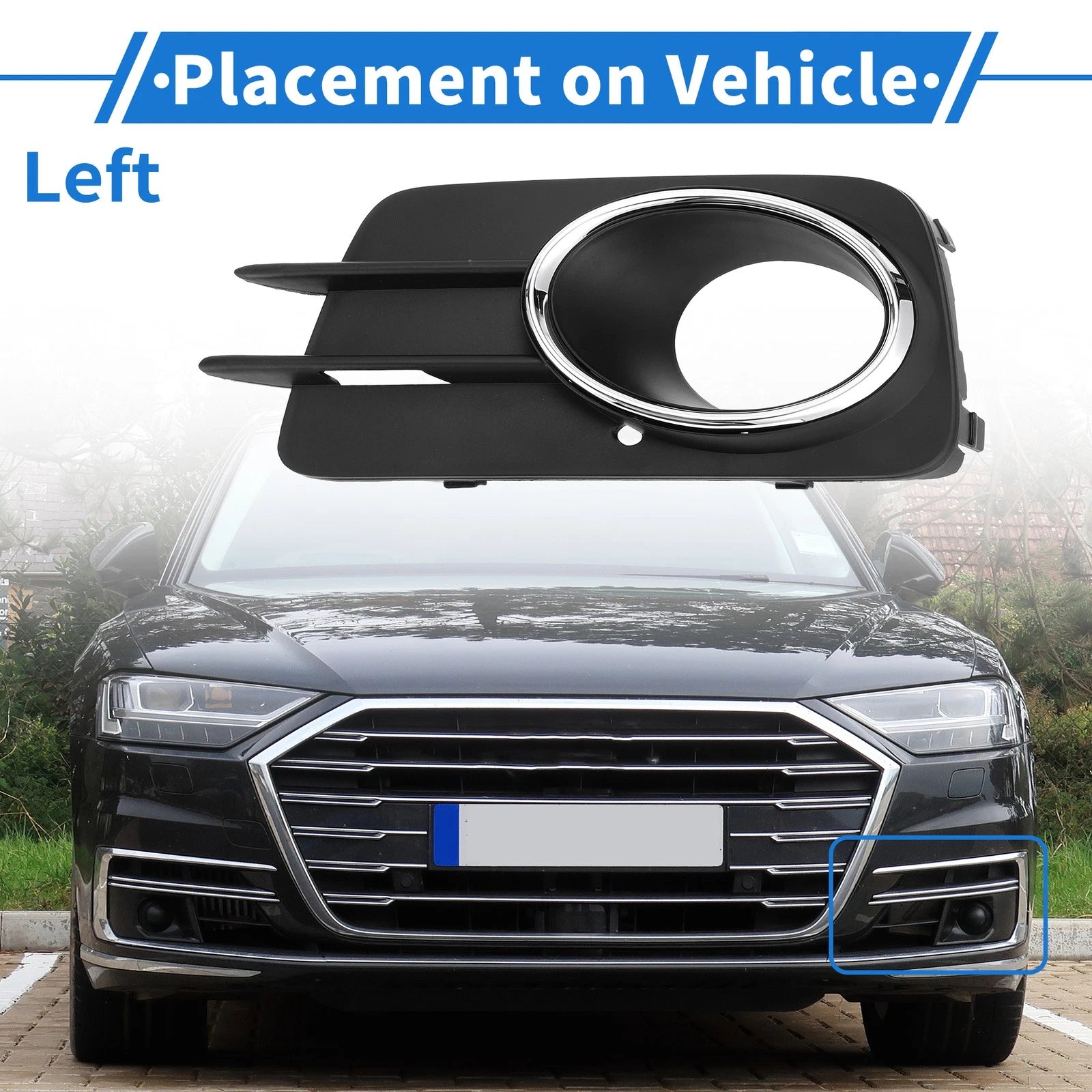Front Left Fog Light Grill Replacement for Volkswagen Tiguan (2010–2012)