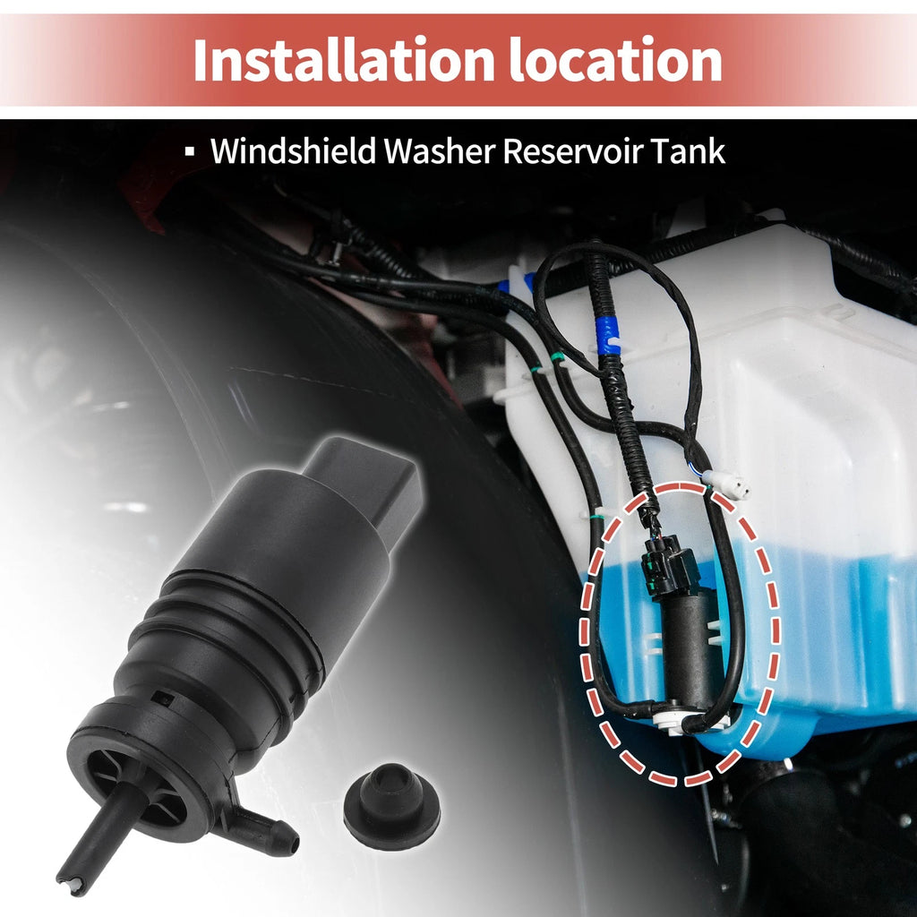 Windshield Washer Pump Replacement for Mitsubishi Lancer (2008–2017)