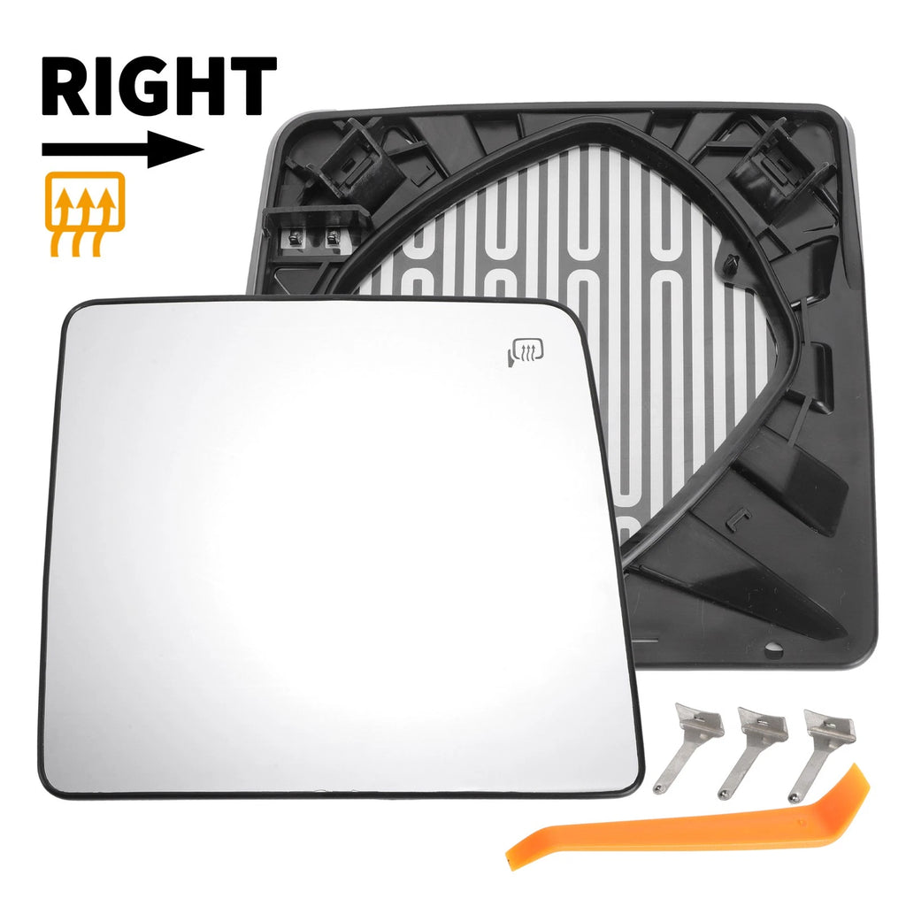 Heated Right Passenger Side Upper Tow Mirror Glass Replacement for Ford (2009–2016)