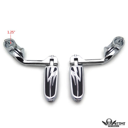 5" Foot Peg Kit for Yamaha XV250 XV400 XV535 (1.25" Engine Guard)