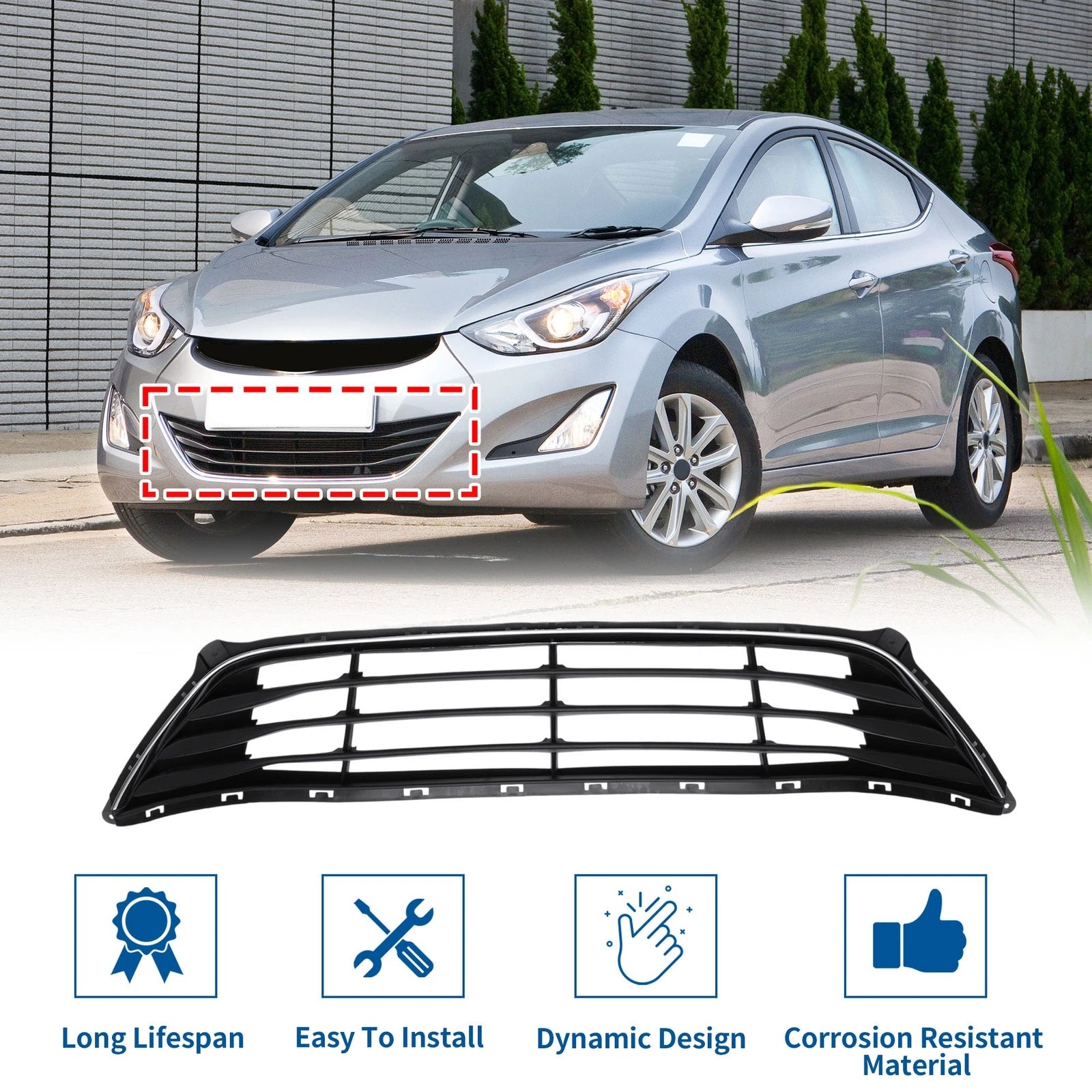 Lower Grille for Hyundai Elantra (2014–2016)