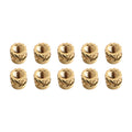 Set of 10 Solid Fixing Threaded Brass Insert Nuts for 3D Printing