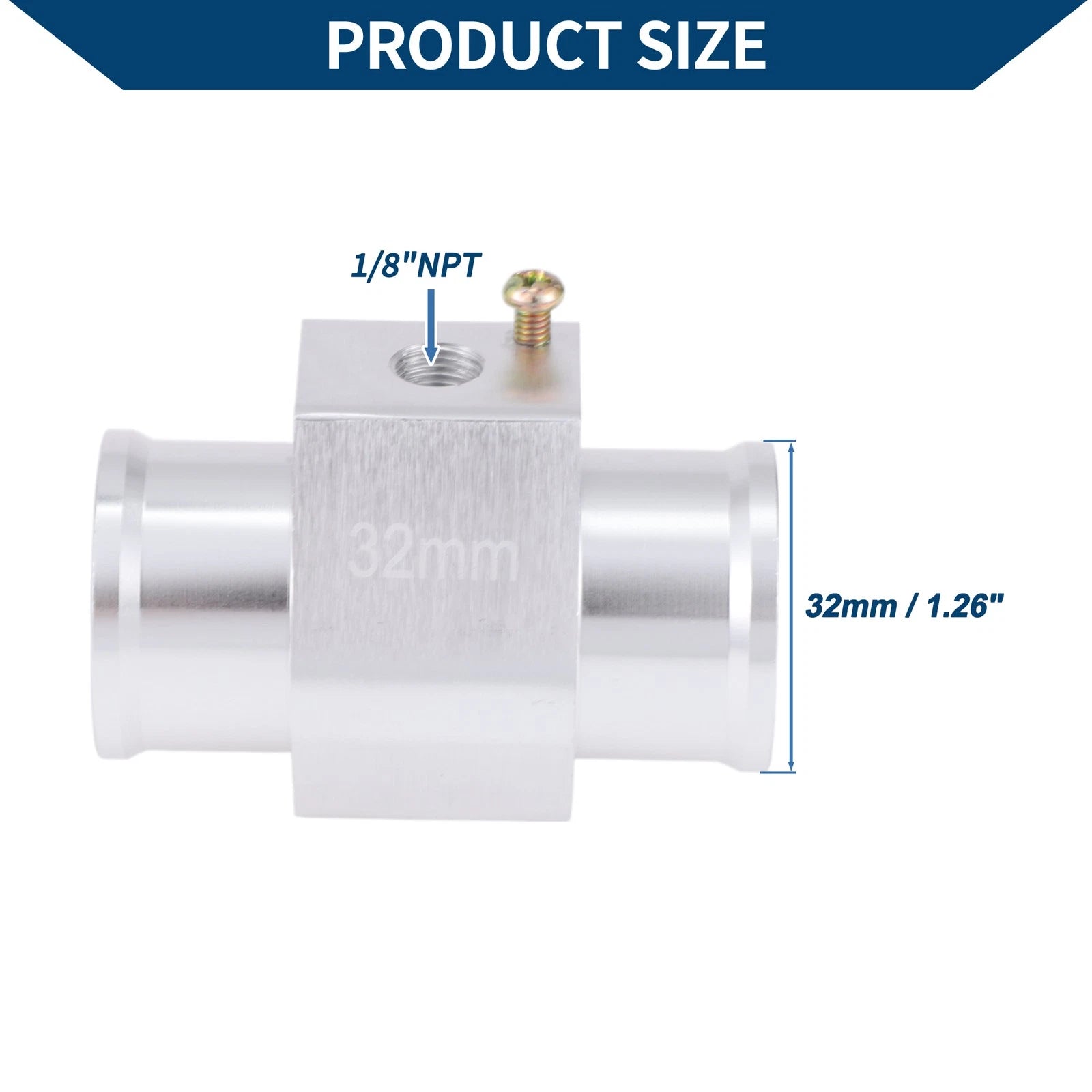 Water Temp Sensor Kit 1/8"NPT for Auto Radiator Cooling (195°F Off)