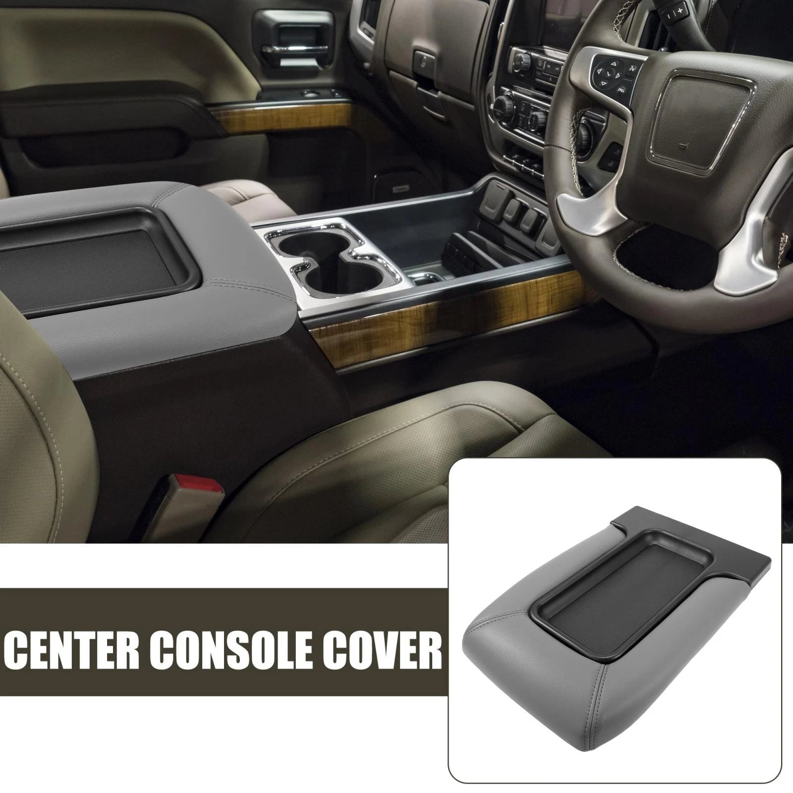 Center Console Cover Gray for Chevrolet Silverado 3500 (2001–2006)