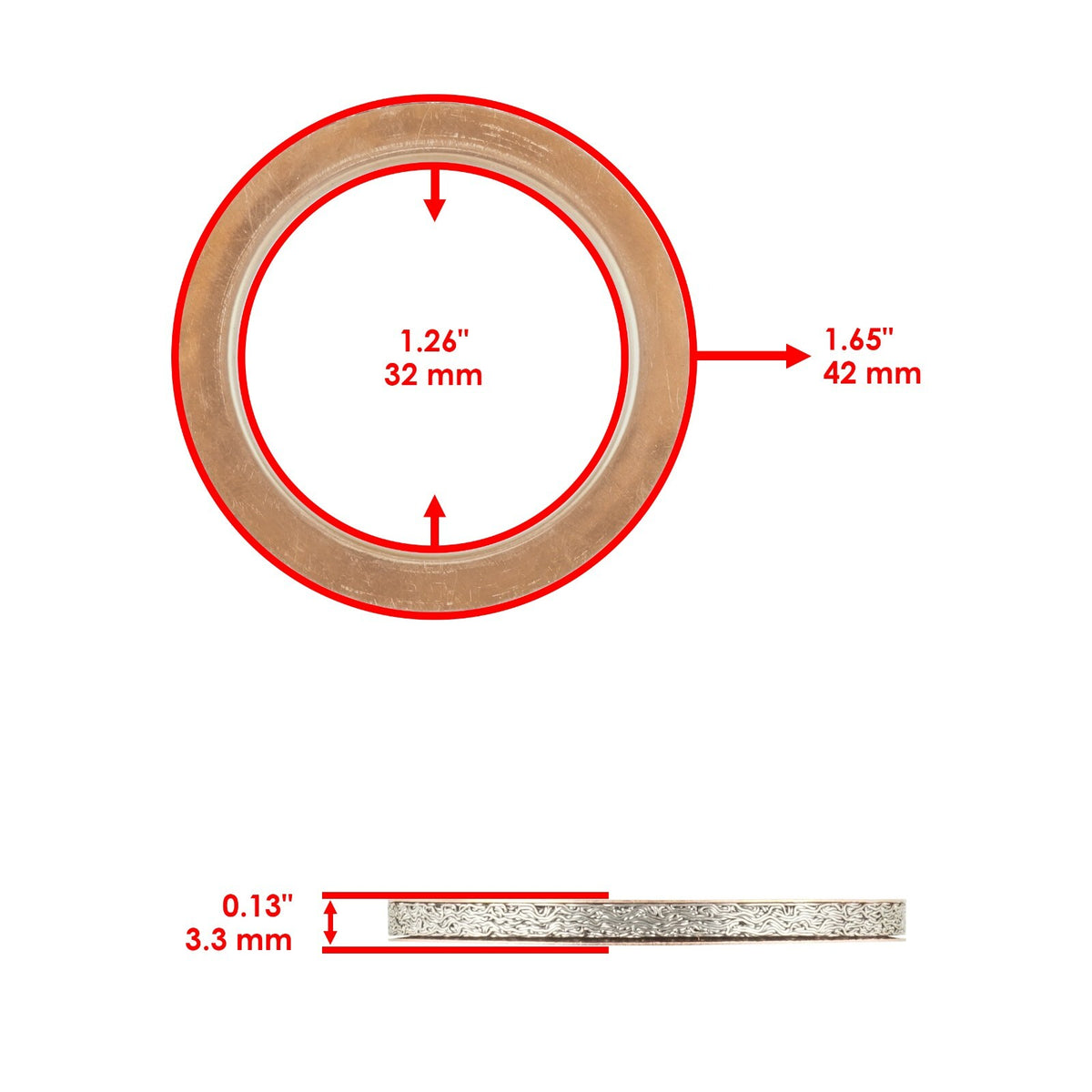 Exhaust Muffler Gaskets Replacement for Yamaha TT600 XT600 (1983–1989)