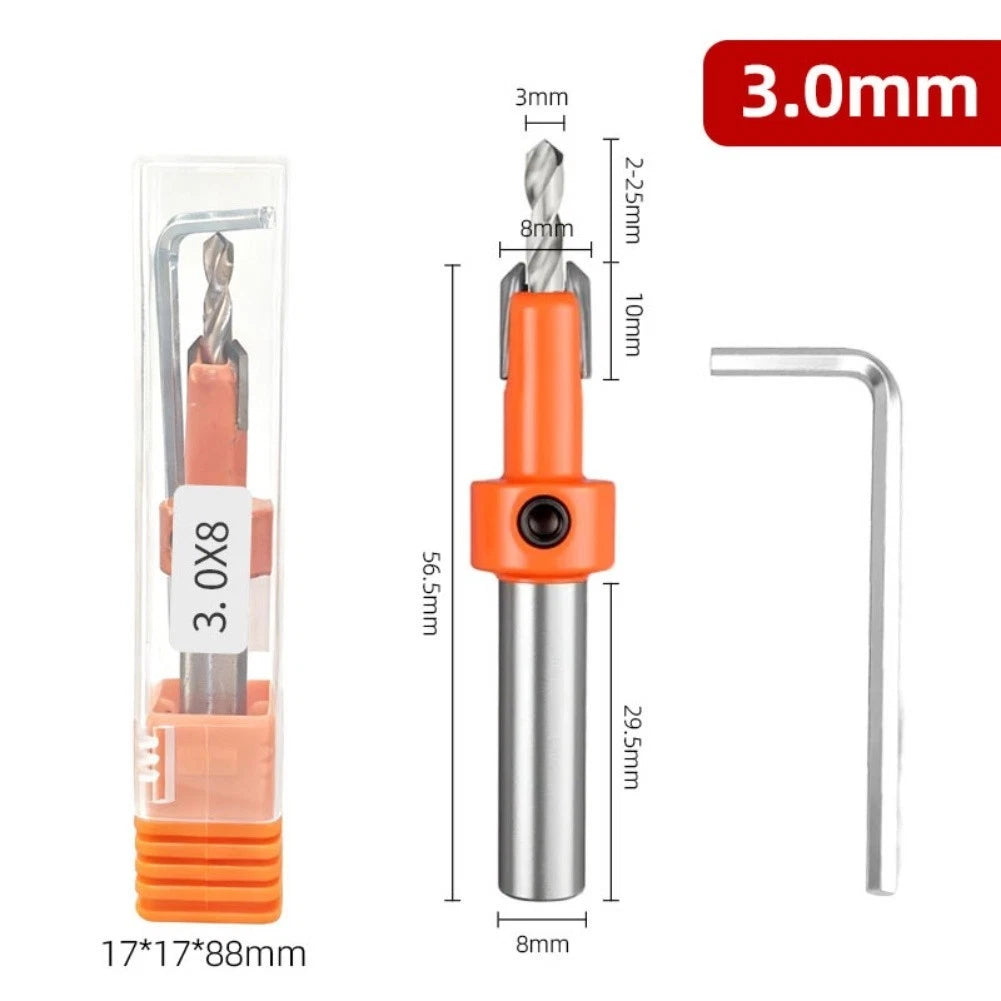 5pcs Countersink Router Bits for Woodworking Projects