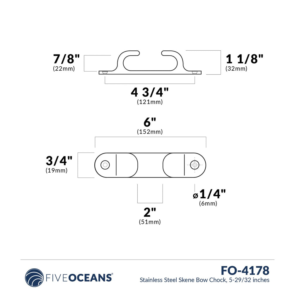 Skene Bow Chock for Five Oceans (150mm) FO4178