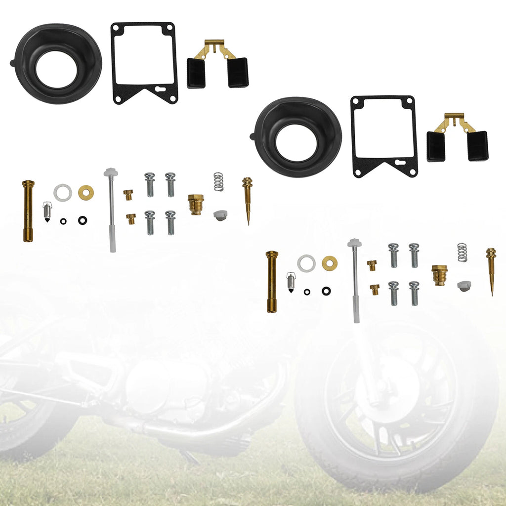 2X Carburetor Rebuild Repair Kit for Yamaha Virago 750 XV750 (1981–1983)
