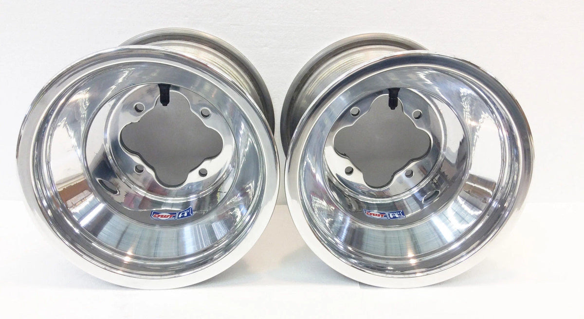 DWT Polished A5 8" Rear Wheels for Yamaha YFZ450 Banshee Raptor 700 660 250 125