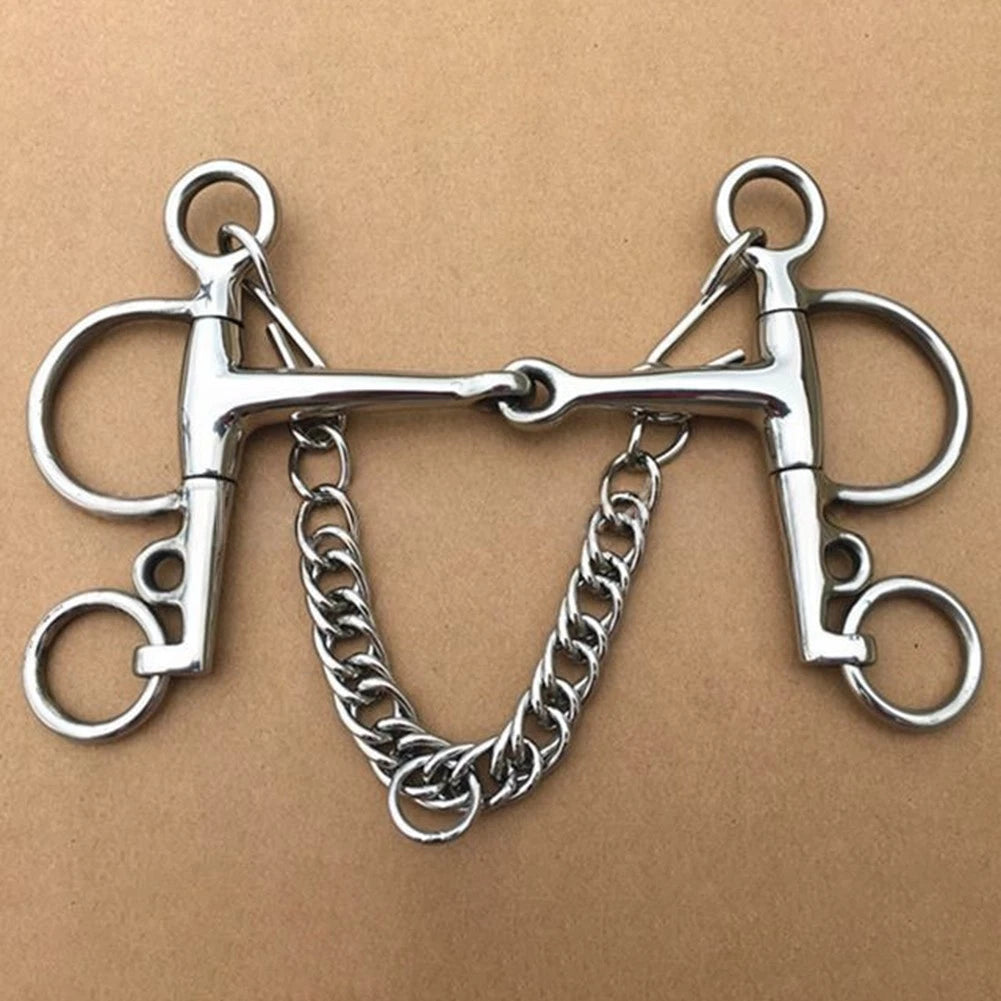 12 5cm Stainless Steel Horse Bit Snaffle for Equestrian Training
