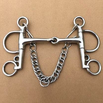 12 5cm Stainless Steel Horse Bit Snaffle for Equestrian Training