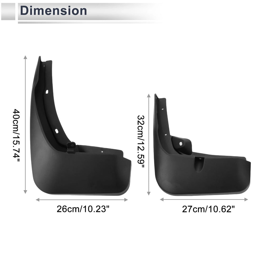 Mud Flaps Splash Guards Set for Audi Q7 (2016–2019)