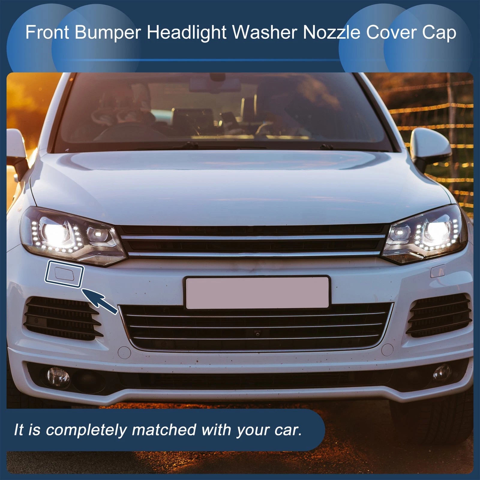 Washer Nozzle Cover Cap Front Right for Volkswagen Touareg (2011–2014)