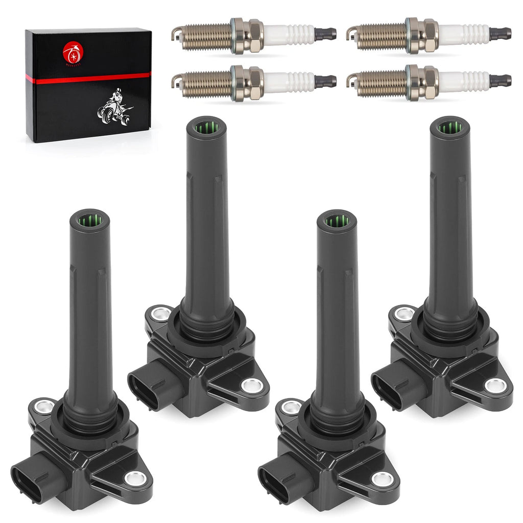 Set of 4 Ignition Coils w/ Spark Plug for Yamaha Waverunner 1800 FX HO SHO SVHO