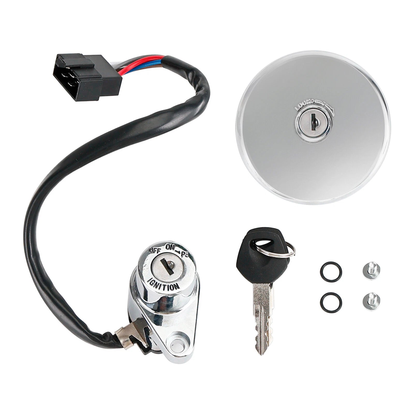Ignition Switch & Fuel Tank Cap for Kawasaki Vulcan 500 LTD 800 Classic (2001–2009)