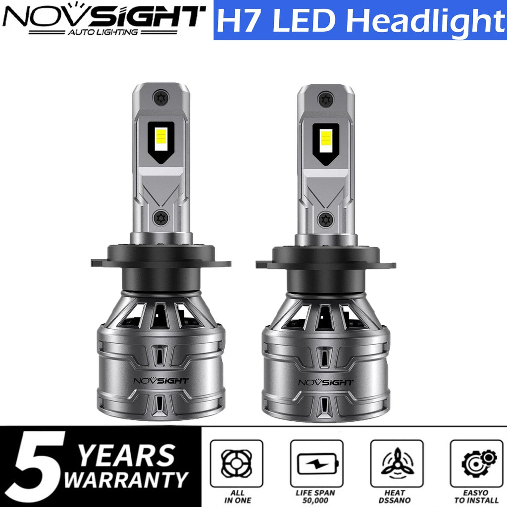 H7 LED Headlight Bulbs Kit for High/Low Beam (6500K)