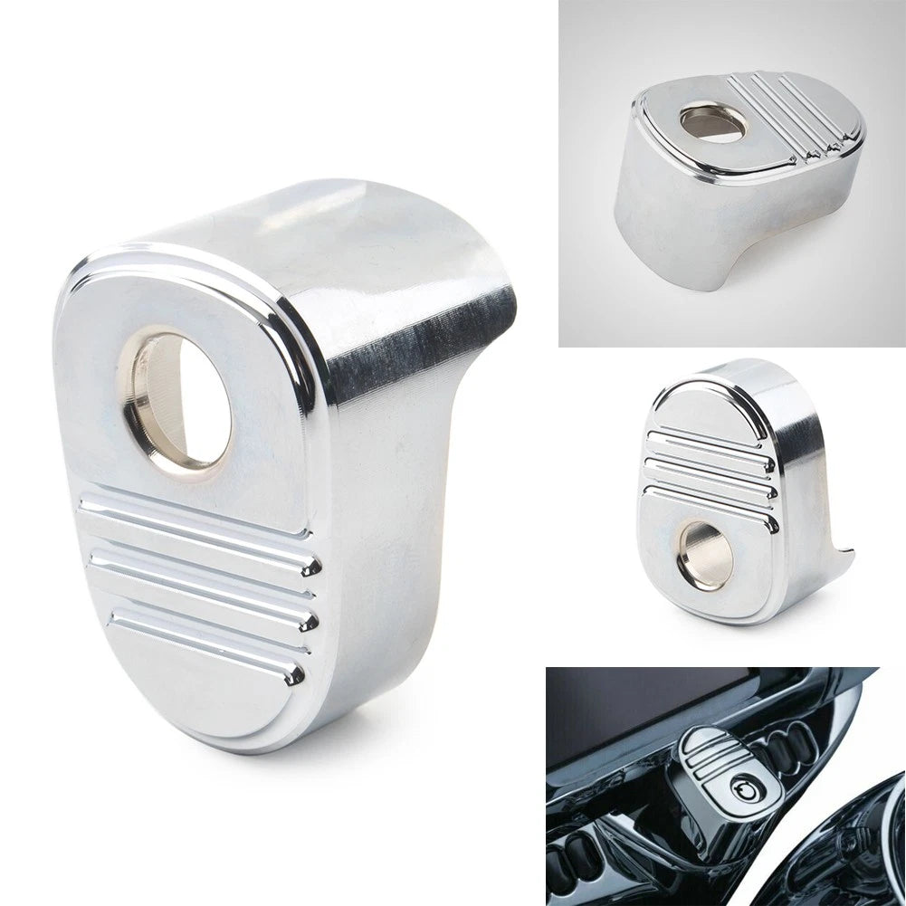 Chrome Tri Line Ignition Switch Cover for Harley Electra Road Glide (2014–2022)
