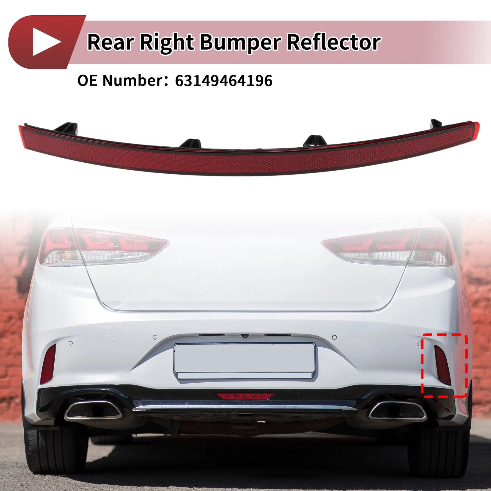 Rear Right Bumper Reflector Replacement for BMW 760i (2023–2026)