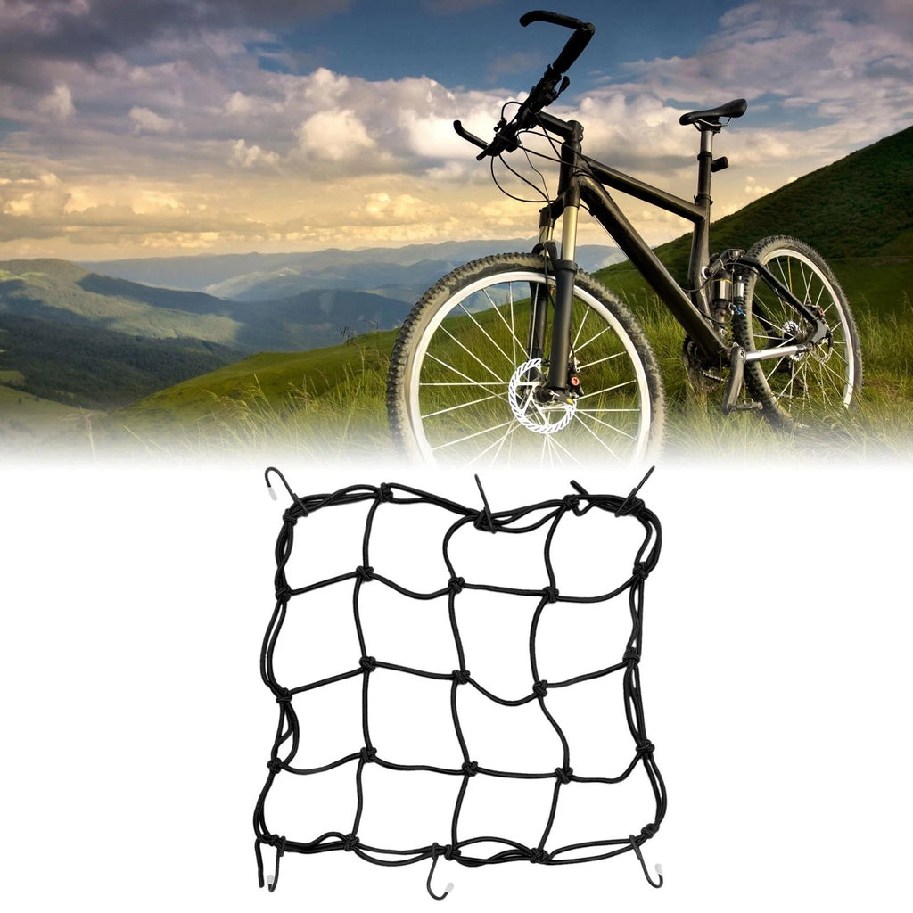 Cargo Luggage Storage Mesh Bungee Net 13x13 Black for Bike Bicycle (—)